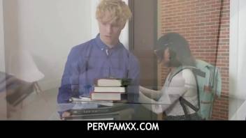 PervFamXX -  Stepsister Ozzy SparX needs a release and so her stepbrother is here to help her