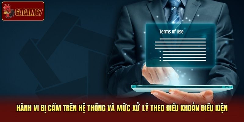 Hành vi bị cấm trên hệ thống và mức xử lý theo điều khoản điều kiện Hành vi bị cấm trên hệ thống và mức xử lý theo điều khoản điều kiện